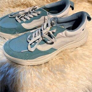 Vans Teal and White Casual Sneakers
